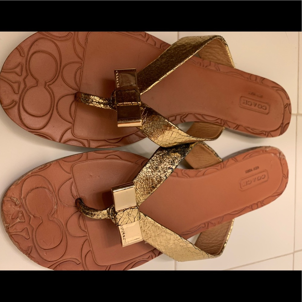 Sable leather sandals COACH